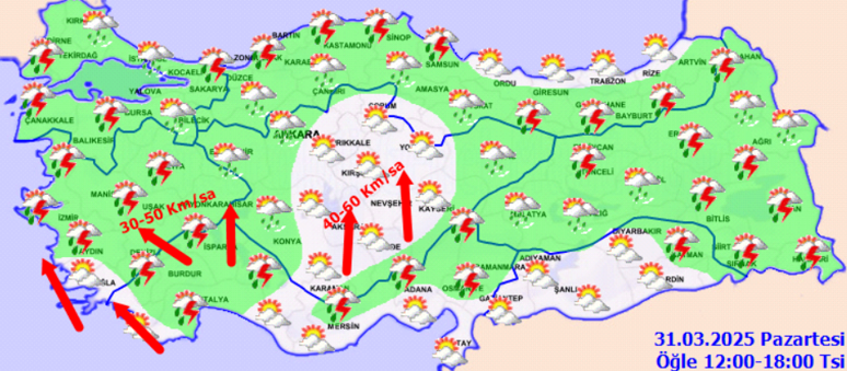 Bayramın ikinci günü hava nasıl olacak? Meteoroloji uyardı: Sağanak yağış, rüzgar... - Resim : 2