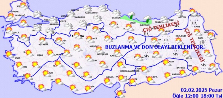Bahar havası geri döndü! Bugün hava nasıl olacak? Meteoroloji açıkladı... 2 Şubat 2025 hava durumu - Resim : 1
