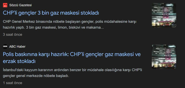 CHP 'savaşa' mı hazırlanıyor? 3 bin gaz maskesi, limon, bisküvi ve makarna stoğu... - Resim : 1