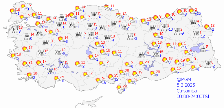 Sıcaklıklar yurt genelinde yükseliyor! Meteoroloji il il açıkladı: İşte 5 Mart 2025 Çarşamba hava durumu... - Resim : 1