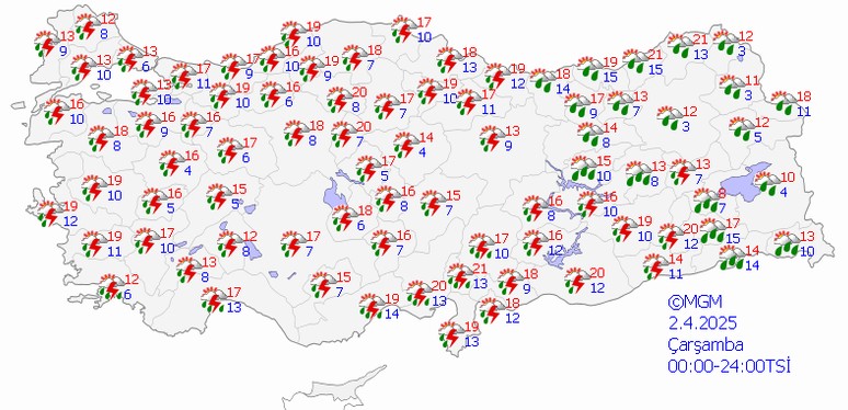 Ani sel ve dolu riski var! Hava durumu alarm verdi: Şiddetli yağış ve fırtına geliyor - Resim : 1
