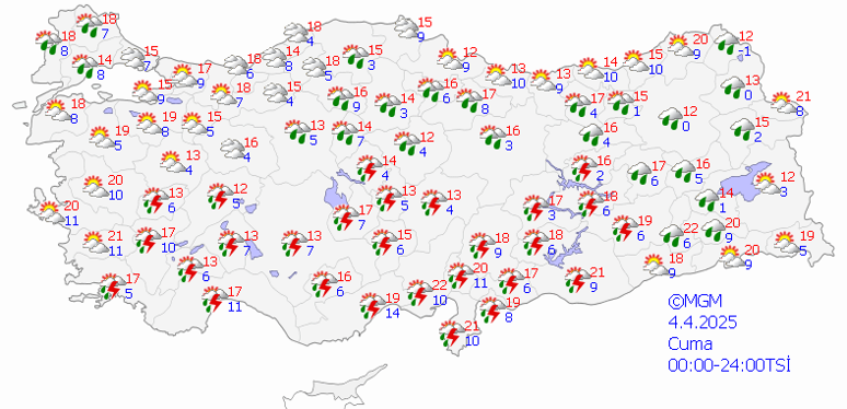 Sıcaklıklar aniden düşüyor! Meteoroloji yeni haritasını yayınladı: Kar, sağanak ve fırtına bekleniyor - Resim : 1
