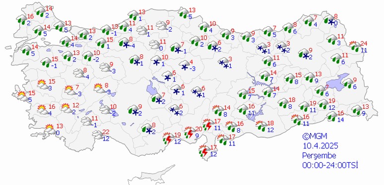 Nisan ayı kışı aratmıyor! Meteoroloji uyardı: 32 ili kar, sağanak ve fırtına vuracak! - Resim : 1