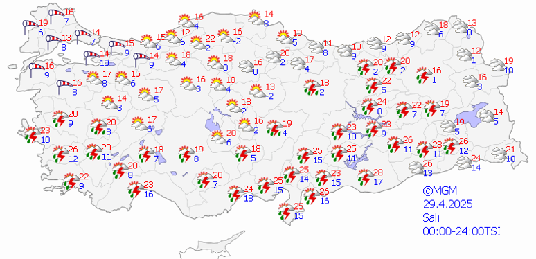 Meteoroloji'den kritik uyarı: Sağanak, fırtına ve soğuk hava geliyor! - Resim : 1