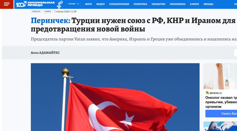 Perinçek'in TRÇİ açıklamaları Rus basınında merceğe alındı - Resim : 2