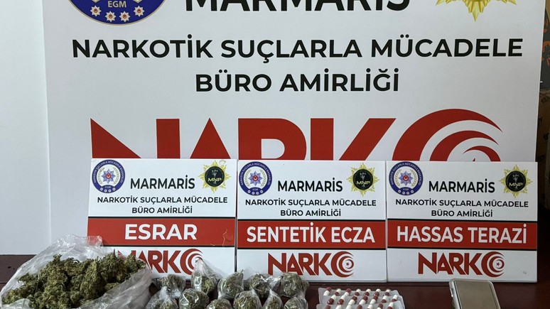 Marmaris'te atıl motosiklete uyuşturucu saklayan zanlı tutuklandı