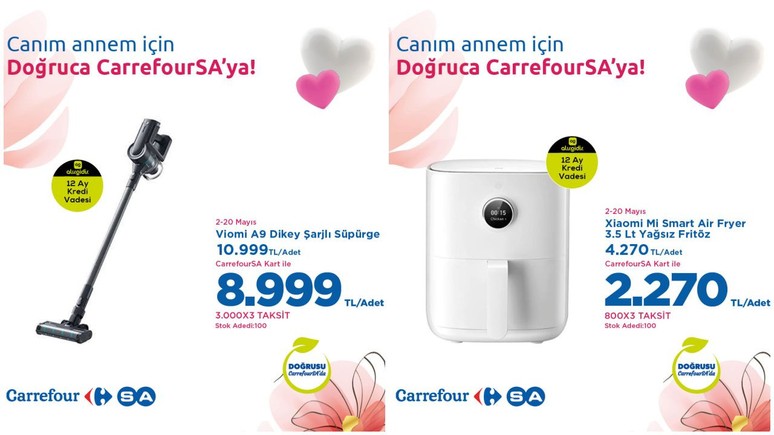 CarrefourSA’da Anneler Günü indirimi devam ediyor! Philips AirFryer’den Viomi dikey şarjlı süpürgeye…