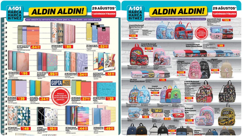 A101'den okul ve kırtasiye malzemelerinde dev Eylül indirimi! Çantadan beslenme kutusuna, kalemden silgiye...