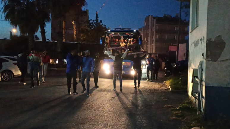 İskenderunspor, çeyrek final coşkusuyla karşılandı