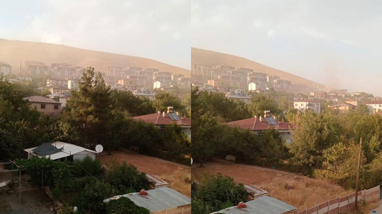 Elazığ'da şiddetli fırtına etkili oldu! Vatandaşlar zor anlar yaşadı