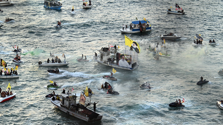 Lübnanlılar yasak dinlemedi! Şehit Nasrallah'ı andı! Başbakan çılgına döndü