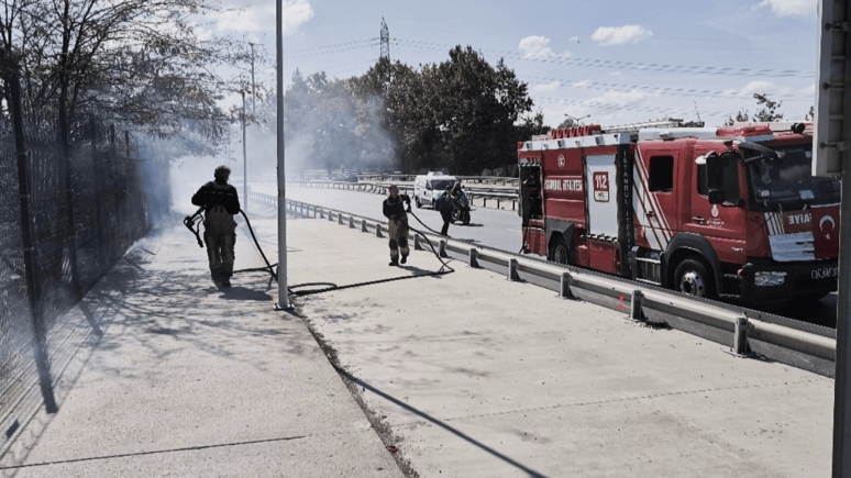 Metris Cezaevi’nin yanında korkutan yangın!