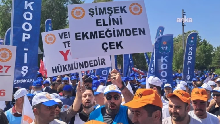 600 bin işçiyi kapsıyor: İşçilerden Maliye Bakanlığı’na yürüyüş! - Resim : 1