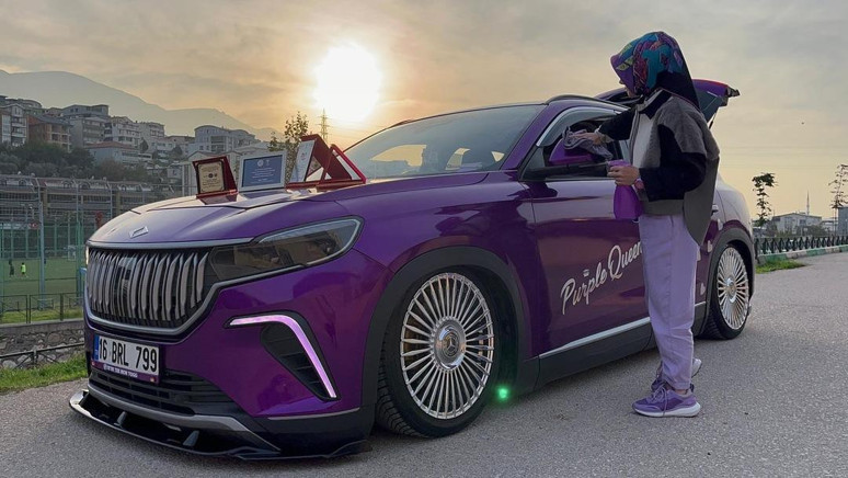 TOGG'u modifiye eden kadın şoför gündem oldu: Boyadı, değiştirdi, dönüştürdü... - Resim : 1