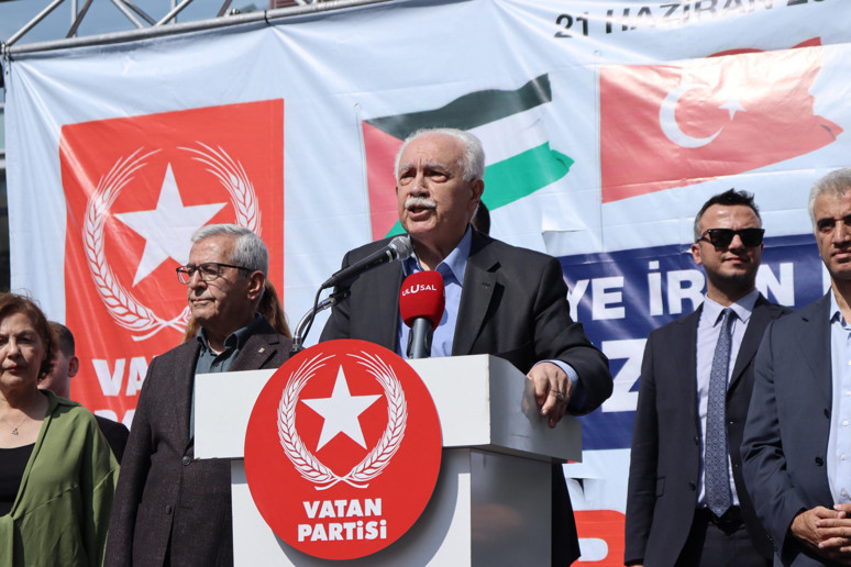 Vatan Partisi'nden 'İsrail'e geçit yok' mitingi! Perinçek'ten Erdoğan'a: Madem başkomutansınız, Kürecik'e el koyun - Resim : 2