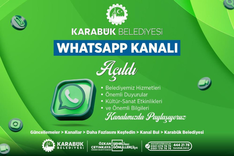 Karabük Belediyesi WhatsApp kanalı hizmete açıldı - Resim : 1