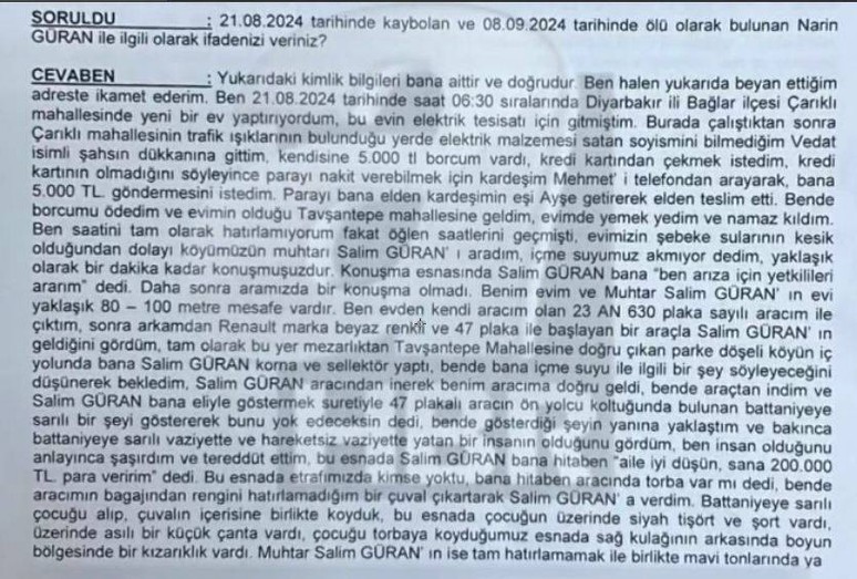 Gizli tanık olay anını tek tek anlattı! Narin Güran'ı gömüp çay içmiş! - Resim : 9