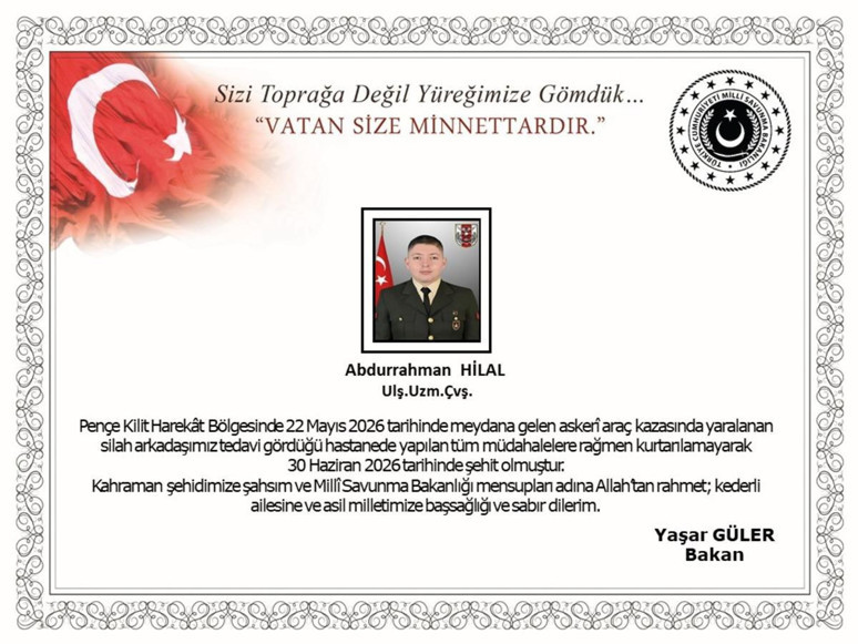 Milli Savunma Bakanlığı duyurdu: 1 asker şehit oldu - Resim : 1