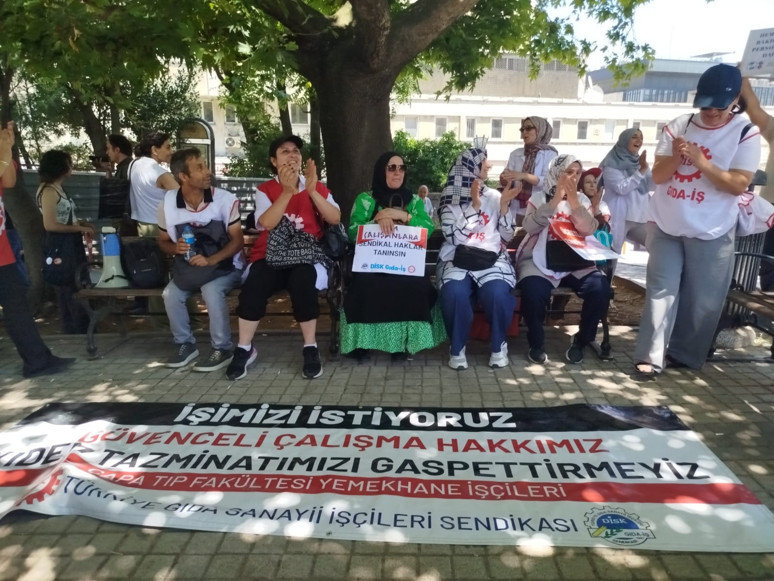 Çapa’da yemekhane işçilerinin direnişi 7. gününde - Resim : 2
