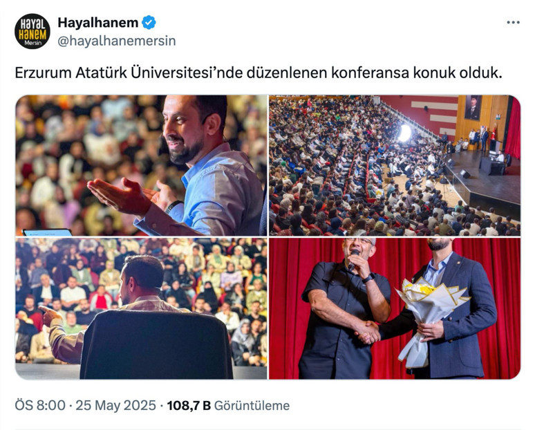 Erzurum Atatürk Üniversitesi Nurcu Hayalhanem’in etkinliğini gizledi - Resim : 1