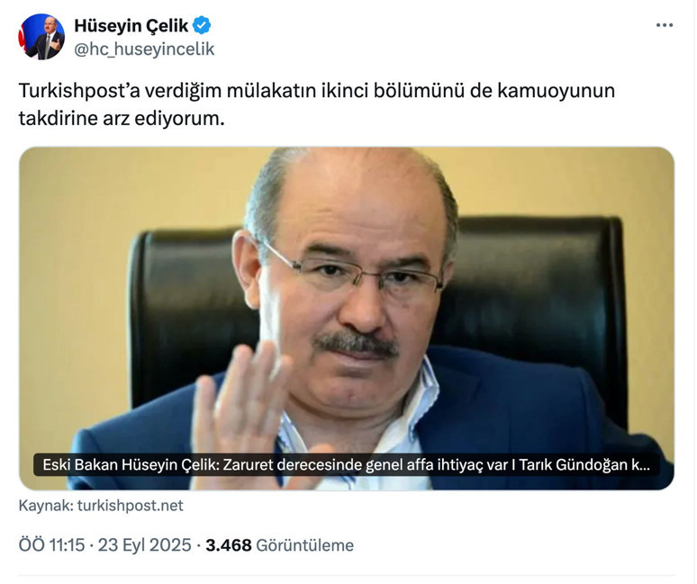 Eski Bakandan FETÖ ihraçları için genel af çağrısı - Resim : 1