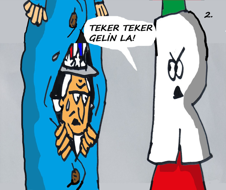 Akın Çavdarlı çizdi... Erkekseniz teker teker gelin... - Resim : 2