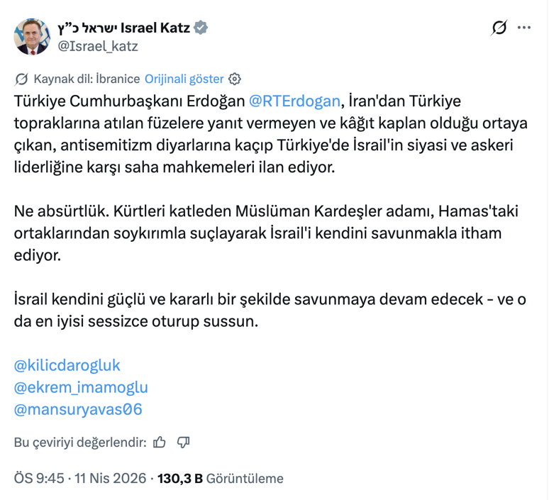 Netanyahu ve Katz, Türkiye'yi hedef aldı: Yanıtlar gecikmedi - Resim : 2