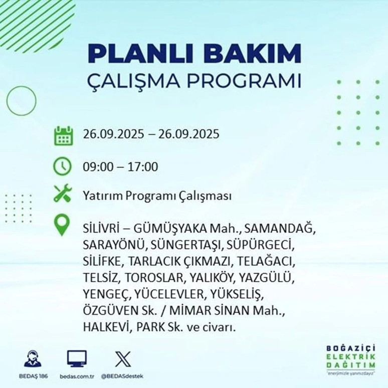 SİLİVRİ ELEKTRİK KESİNTİSİ NE ZAMAN BİTECEK? 26 Eylül Silivri elektrik kesintisi sorgulama - Resim : 4