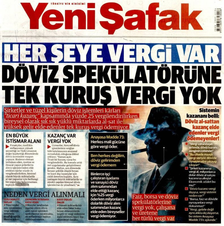 Yeni Şafak'tan, Mehmet Şimşek'e döviz çıkışı - Resim : 1