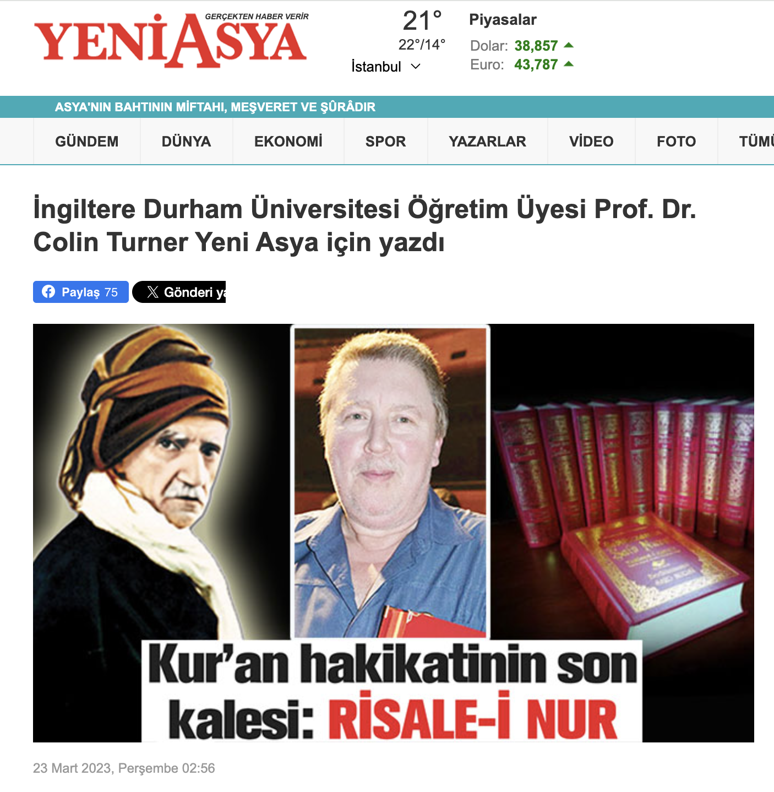 Nurcuların Colin Turner’la ilişkisi - Resim : 1