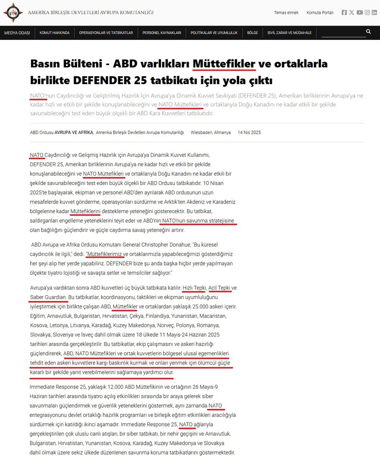 Milli Savunma Bakanlığı kaynakları ve Dezenformasyonla Mücadele Merkezi gerçeği söylemiyor! İşte tatbikatın NATO bağlantısı - Resim : 2