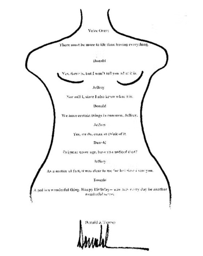 Trump Epstein'a çıplak kadın çizimi bulunan doğum günü notunu yolladı mı: 'Her günün bir başka harika sır olsun' - Resim : 1