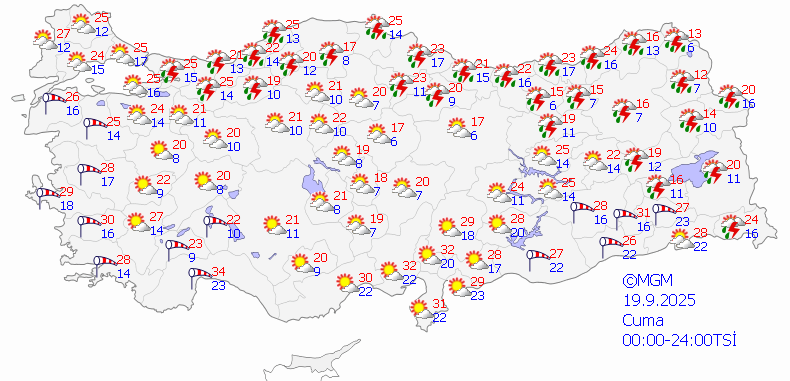 29 ilde yağmur var! 19 Eylül Cuma sağanak beklenen illler - Resim: 38