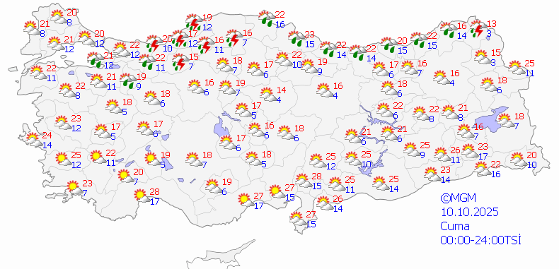 10 Ekim Cuma: 17 ile sağanak yağış geliyor! - Resim: 26