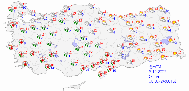 35 şehre sağanak vuracak! Meteoroloji Genel Müdürlüğü paylaştı - Resim: 44