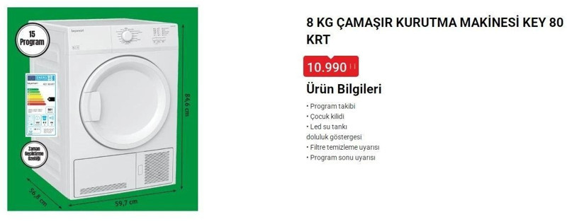 Ev kuracaklar dikkat! BİM'e beyaz eşya geliyor - Resim: 9