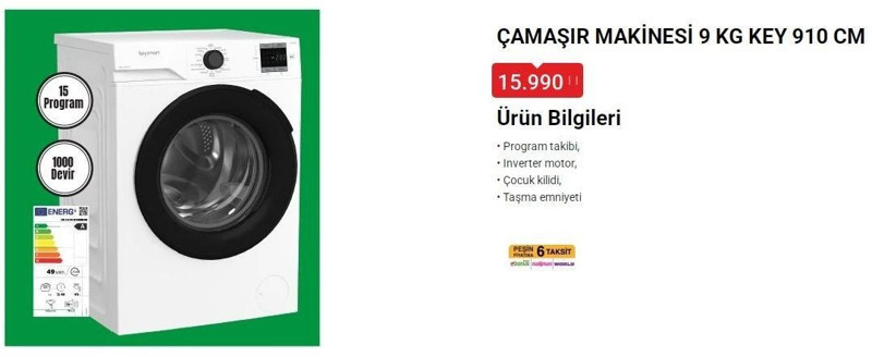 Ev kuracaklar dikkat! BİM'e beyaz eşya geliyor - Resim: 8