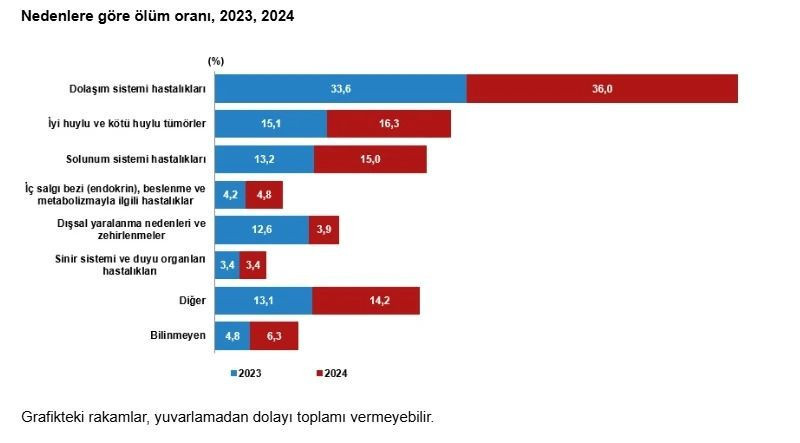Ölüm oranının en yüksek olduğu iller açıklandı! En çok ölüm nedenleri neler? TÜİK raporladı - Resim: 3