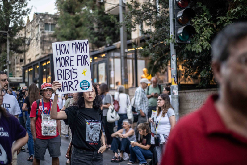 Bir İsrail klasiği! Ateşkes için sokaktalar - Resim: 1