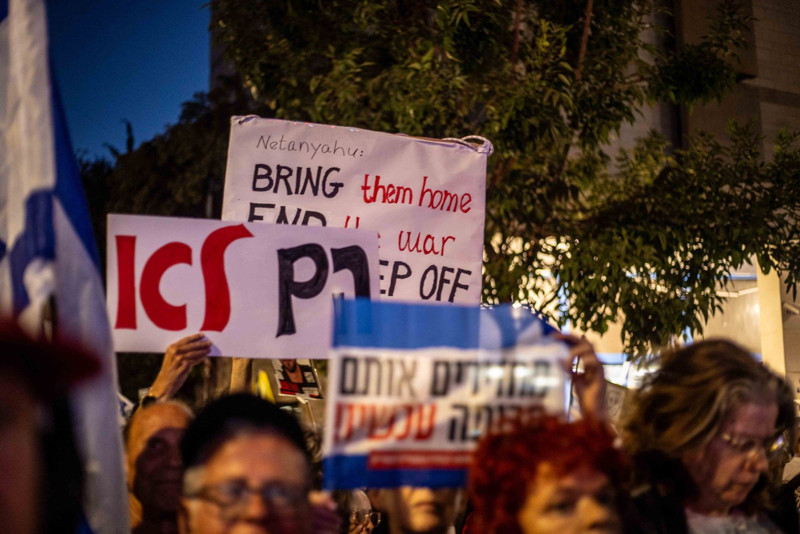 Bir İsrail klasiği! Ateşkes için sokaktalar - Resim: 2