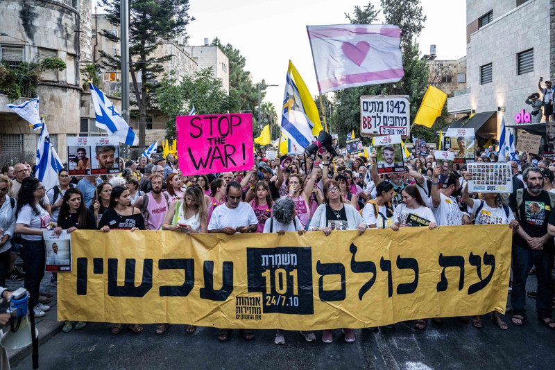 Bir İsrail klasiği! Ateşkes için sokaktalar - Resim: 4