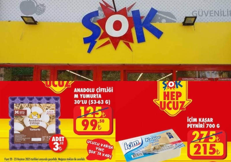 ŞOK'ta yumurta ve kaşar peyniri ucuzladı! Bütün piliç ve tereyağı da indirimde - Resim: 1