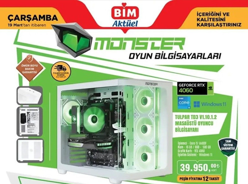 BİM marketler Monster oyuncu bilgisayarları satacak: İşte fiyatları - Resim: 3