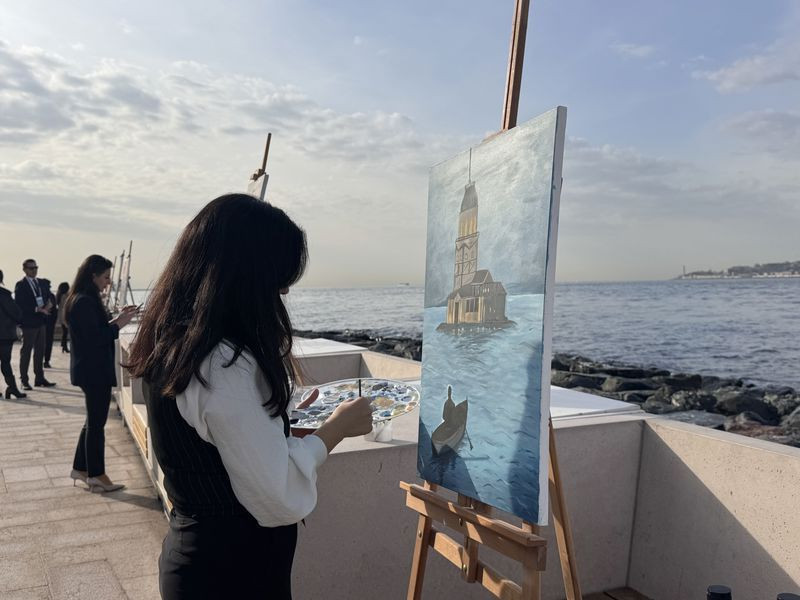 24 Kasım'a özel: Öğretmenler Kız Kulesi'ni resmetti - Resim: 3