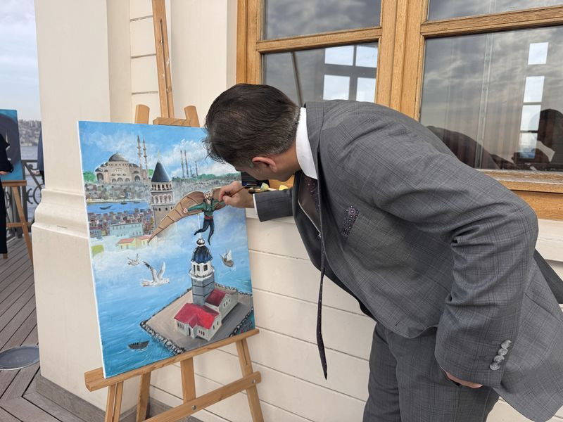 24 Kasım'a özel: Öğretmenler Kız Kulesi'ni resmetti - Resim: 5