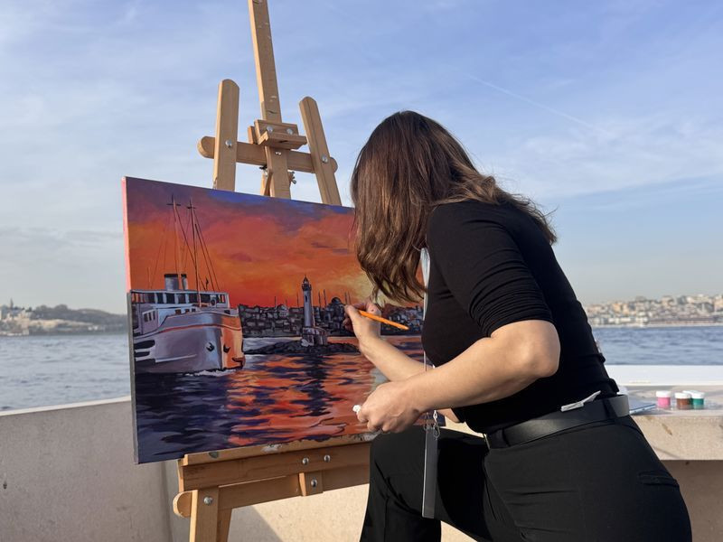 24 Kasım'a özel: Öğretmenler Kız Kulesi'ni resmetti - Resim: 7