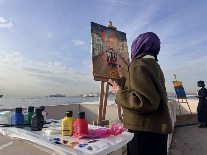 24 Kasım'a özel: Öğretmenler Kız Kulesi'ni resmetti - Resim: 9