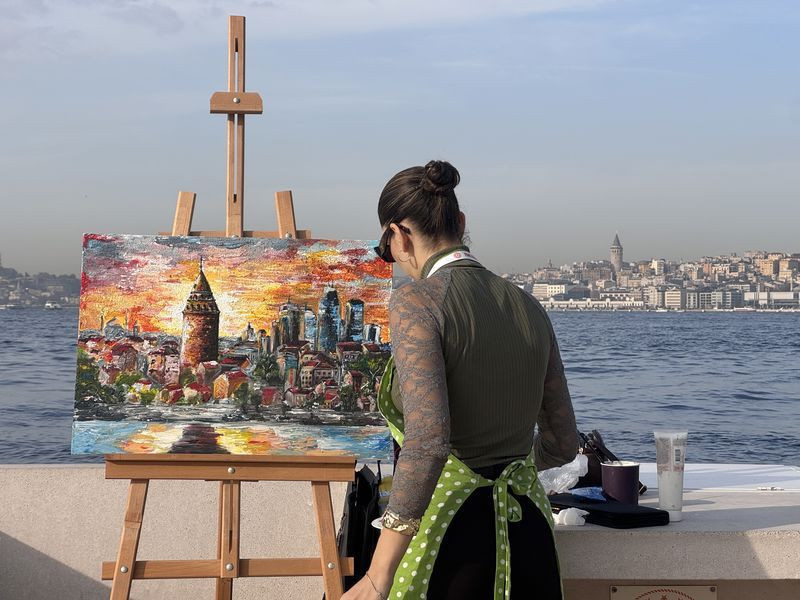 24 Kasım'a özel: Öğretmenler Kız Kulesi'ni resmetti - Resim: 10