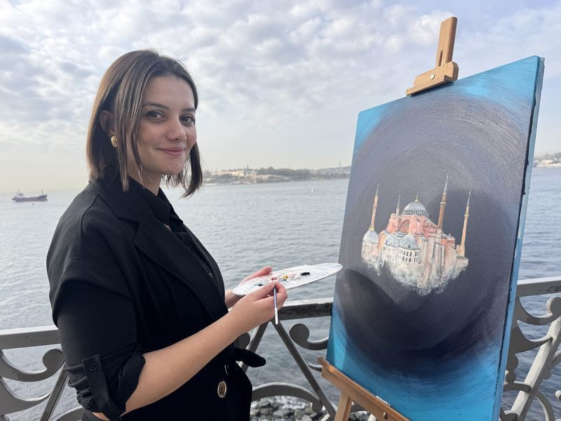 24 Kasım'a özel: Öğretmenler Kız Kulesi'ni resmetti - Resim: 11