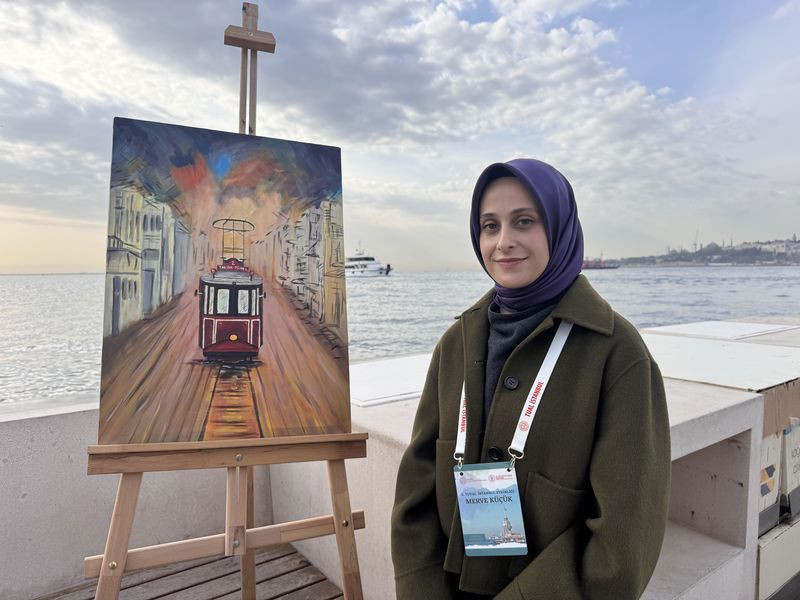 24 Kasım'a özel: Öğretmenler Kız Kulesi'ni resmetti - Resim: 12